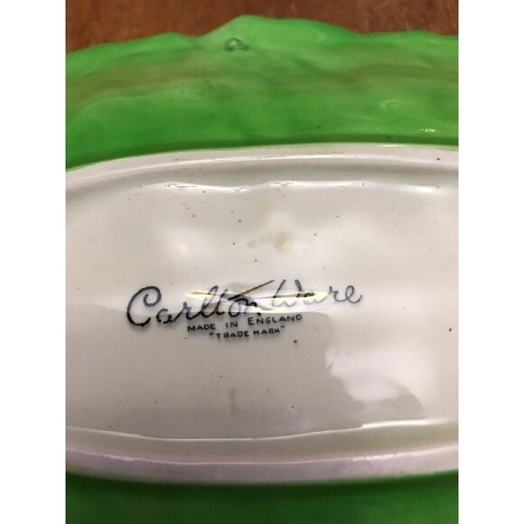 Vintage Carlton Ware Lettuce Leaf Tomato Serving Dish Made In England 12” - Picture 6 of 6